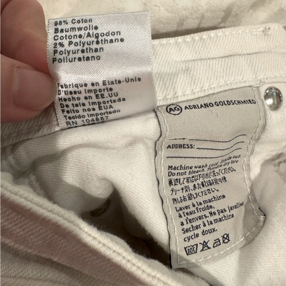 AG Adriano Goldschmied white Straight Leg low rise jeans cotton - Picture 5 of 9